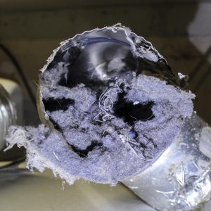 Without regular cleaning, a dryer duct can become clogged with lint, making your dryer less efficient and putting you at risk of a fire. Photo Credit: Flickr/amboo who https://flic.kr/p/ChVWCu