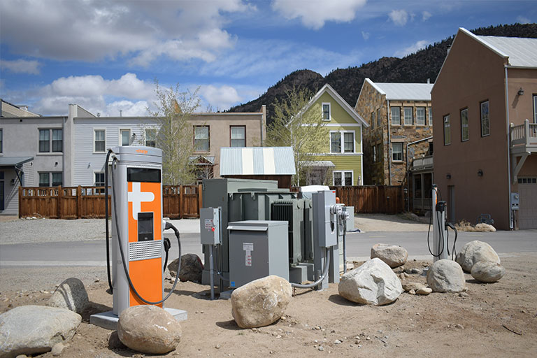 Charging stations offer electric fuel for the road