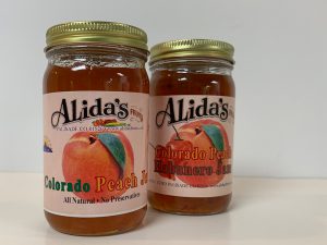 Two jars of Alida's jams