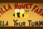 Filla Honey Farms sign on their Colorado property.
