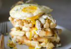 Stuffing Waffles with Fried Eggs and Gravy